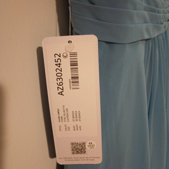 Azazie Adelyn Dress Color : Steel Blue - Picture 3 of 4